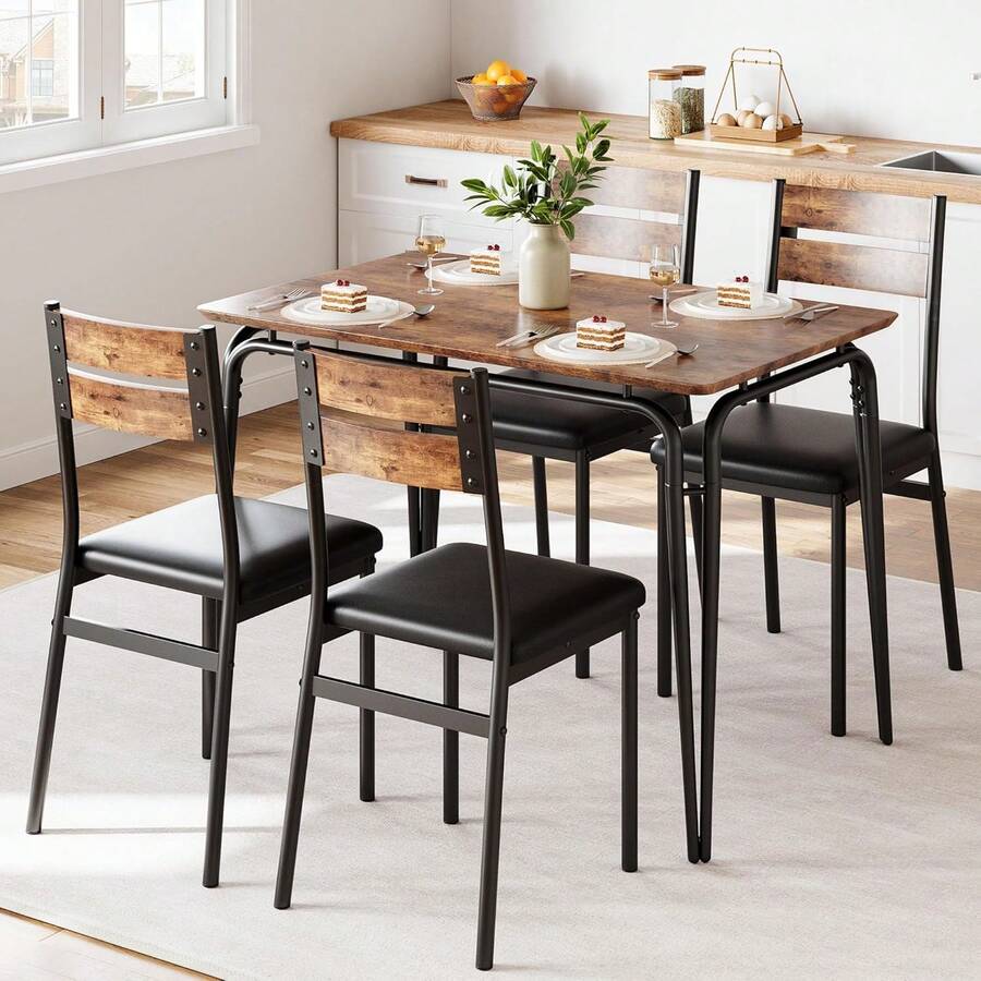 Dining Table & Chair Sets - Brown - View 1