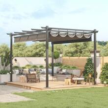Devoko Gunji 3x3/3x4m Gazebo, Stable, Cold-Resistant, With Magnetic Fastening, Pergola With Adjustable Shade Area, Aluminum Frame, For Garden And Patio Roofing, Beige/Grey - bằng cấp - Xem 12