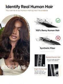 Jessie's Wig 预剪式 4x4 蕾丝水波纹无胶假发 真人发 即戴即走 无胶假发 180% 密度 真人发 16-26 英寸 4# 深棕色 巧克力棕色 - S4 - 查看 11