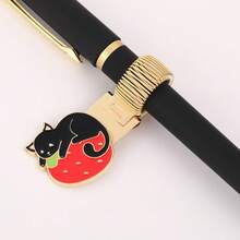 AHCRAFT 1 chiếc kẹp bút kim loại hình động vật 12 con dễ thương, chim cánh cụt sao, mèo, thỏ, dùng cho sổ kế hoạch, sổ tay, đồ dùng học tập, văn phòng phẩm. - Động vật sao - Xem 7