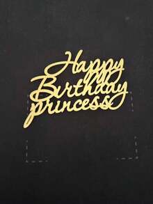 1 pièce Décoration de gâteau thème princesse, comprenant une décoration de gâteau en acrylique doré, convient pour les célébrations d'anniversaire, décoration de gâteau avec lettres en acrylique, décorations de gâteau pour fête d'anniversaire, fournitures de cuisson, articles de cuisine essentiels, parfait pour les cadeaux de fête et les décorations de fête - styleA - Voir 10