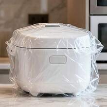 10/50/100 piezas Cubierta antipolvo para electrodomésticos de cocina, cubierta antipolvo elástica universal para horno, freidora de aire, arrocera, licuadora - transparente - Ver 2