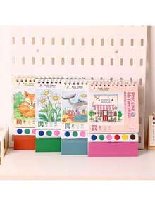 20 Pages/Book Watercolor Paper Watercolor Painting Set, Complete Creative Art Set, Watercolor Art Activity, Creative Leisure Activity, Watercolor Illustration, Excellent Artwork, Watercolor Painting Supplies - Multicolor - View 10