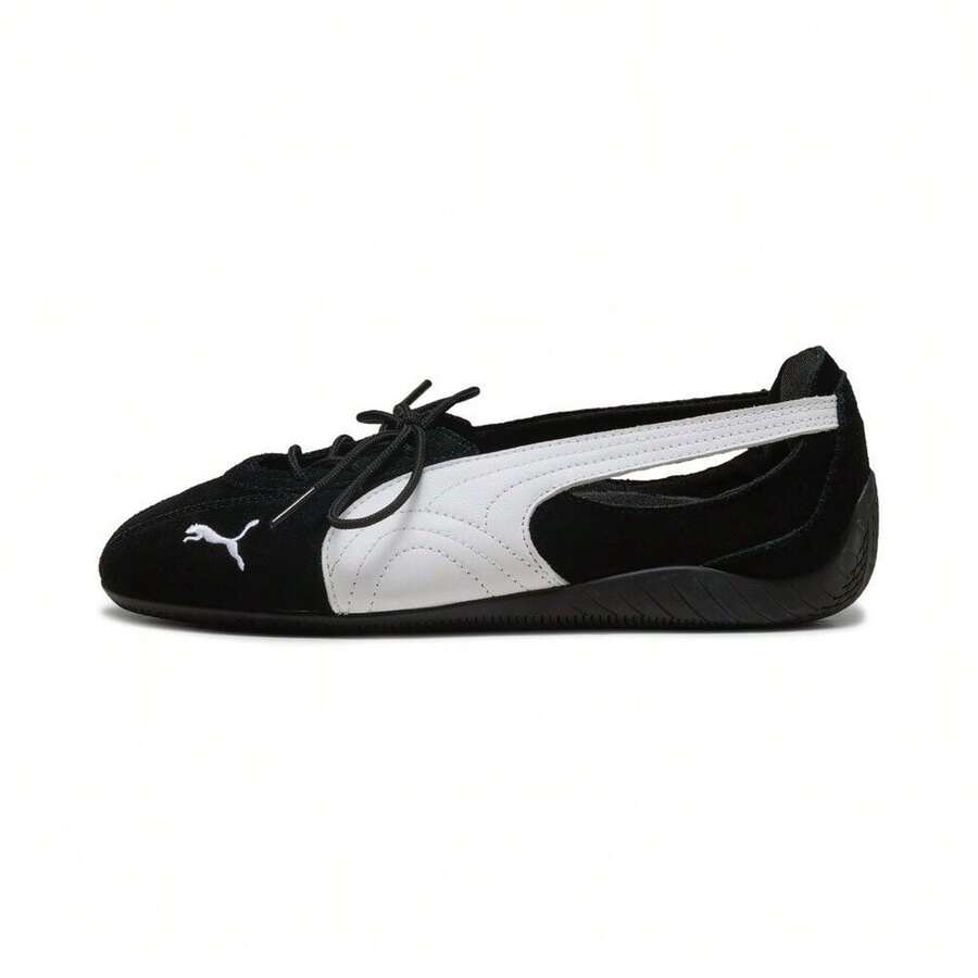 Puma Speedcat Ballet Nova Leather Sneakers - Black/White Racing Flats | Slim-Fit Minimalist Streetwear Shoes | Ballet Inspired Sporty Luxe - 黑色 - 查看 1