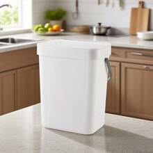 1 Multifunctional Trash Can, 3 Liter/0.79 Gallon Hanging Trash Can, Convenient Kitchen Trash Can, 2-In-1 Wall-Mounted Trash Can, High-Quality Compost Bin, Office Trash Can, Home Supplies, Kitchen Accessories - Multicolor - View 3