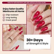 Beetles Builder Gel For Nails-Cover Nude Translucent 8 In 1 Nail Thickening Strengthening Building Apex - 1Pcs 15Ml Jelly Red - 查看 6
