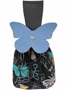 FURPHI Renaissance Belt Pouch Medeival Butterfly Drawstring Waist Bag Vintage Coin Purse Dice Bag Costume Accessories For LARP Ren Faire - A - 查看 7