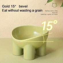 Bộ 3 bát ăn cho mèo nghiêng 15°, bát ăn cho thú cưng chống nôn, chân đế cao, thiết kế bảo vệ cổ, bộ dụng cụ cho ăn chậm bằng nhựa bền chắc cho mèo. - 500ml - Xem 4