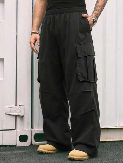 Men's Casual Loose Pocket Cargo Pants, Gothic Style Trousers, Dopamine, Cargo Pants, Outdoor Functional Style, Men's Casual Pants, Sweatpants, Loose Twill Pants, Functional Pants, Running Pants, Loose Sweatpants, Running Pants, Loose Cargo Pants, Gift For Husband And Boyfriend