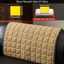 1 chiếc đệm sofa nhung sữa kẻ caro trơn, đệm ngồi dày chống trượt, phù hợp cho sofa 1-4 chỗ ngồi, đệm bảo vệ sofa có thể giặt máy quanh năm. - Màu vàng - Xem 15