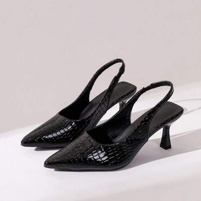 Women's Pointed Toe High Heel Shoes, Fashionable Stiletto Heels, Suitable For Summer Vacation, Daily Wear, Work, Party, Music Festival, Formal Occasions, Comfortable Pointed Toe High Heels For Spring And Summer, Elegant Ladies' Kitten Heels, Comfortable Women's High Heels, Women's High Heels