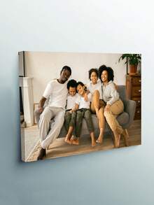 1pc Customized Photo Canvas Print, Large Size Personalized Poster, Optional DIY Frame (Self-Assembly) Or Canvas Only, Mother's Day Gift/Home Decor - Multicolor - View 5