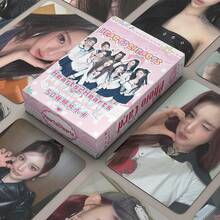 50张Hearts2Hearts Lomo卡 - K-Pop女团小卡，《The Chase》专辑和《RUDE!》歌曲主题，JIWOO/CARMEN/YUHA/STELLA/JUUN/A-NA/IAN/YE-ON全员合集，2026粉色礼盒粉丝周边 - 彩色 - 查看 1