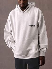Fear Of God  Autumn Winter Hoodie 'Dark Oatmeal' Loose Drop Shoulder Hooded Women/Men Sweatshirt,Runs 1 Size Large , Vintage Flocking Craftsmanship Combined With Modern Men Breathable Technology, Warm Cotton Flocking - STRETCH LIM/HOODIE - 查看 7
