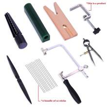Bộ dụng cụ khắc và đúc sáp 25 món - Làm khuôn sáp nhẫn trang sức, bao gồm lưỡi cưa, cưa, dũa, dao cắt sáp, búa cao su và cán gỗ, kẹp làm trang sức, thanh hợp kim và nhẫn hợp kim, bộ dụng cụ. - Bộ dụng cụ đo lường - Xem 14