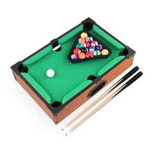 Mini Pool Table Top,Mini Table Pool Game For Adults,Mini Snooker Table With 16 Balls, 2 Cues, Chalk And Triangle,Family Games, Camping Parties,Gift - Green - View 2