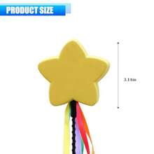 Star Car Antenna Topper Vehicle Roof Antenna Ball With Ribbon For Easy To Find In The Parking Lot Funny Automotive Toppers Exterior Decorations Universal For SUV Van Truck Yellow - 黃色的 - 查看 2