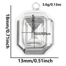 2pcs Assorted Geometric Shapes Including Rectangle, Circle, Oval, Square 304 Stainless Steel Pendant, Jewelry Making Charms, Suitable For DIY Photo, Stone, Resin Jewelry Trays And Bases, Vintage Personalized Accessories For Men And Women - Geometry - View 66