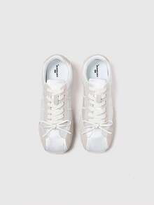 MASKERT 女士多功能时尚休闲平底橡胶底鞋，日常休闲运动鞋 - 米色 - 查看 4