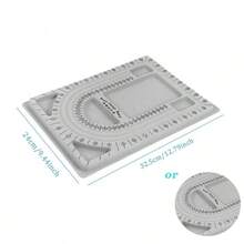 [Set de 3 bandejas para cuentas] 1 pieza/2 piezas/3 piezas Bandeja para cuentas, placa para diseño de cuentas DIY para hacer pulseras y collares, herramienta de medición para manualidades DIY - Gris - Ver 17
