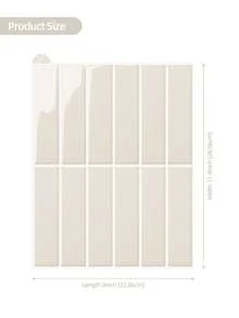 WalDecoo 4/10/20 Tấm ốp tường tự dính 3D kích thước 11,43'' x 9'' dùng cho nhà bếp, phòng tắm, ốp tường. - Sữa mơ sương - Xem 4