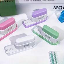 5-Hole Binder Punch: Office Desk Organizer, Perfect For DIY Notebook And File Binding, JWCB Craft Paper Punch Tool - Green - View 7