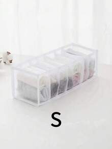 3 piezas Cajas de almacenamiento plegables para armario, organizador de cajones multiusos para ropa interior, calcetines y sujetadores con divisores de malla transpirable - Multicolor - Ver 11