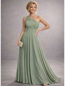 Bridesmaid Dress Party Guests Reception Graduation Without Shine Limp Mule In Fluity - 橄欖綠 - 查看 1