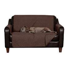 Furhaven Loveseat Slipcover Waterproof and Non Slip Quilted Paw Print Furniture Protector Cover Washable - Espresso Loveseat - Espresso antideslizante con estampado de patas - Ver 8
