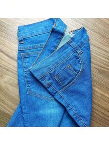 Men's Black Medium Light Light Lycra Slim Fit Basic Casual Premium Jeans Size 36-56 Plus Size Direct From Factory With Elastane - Rửa trung bình - Xem 3