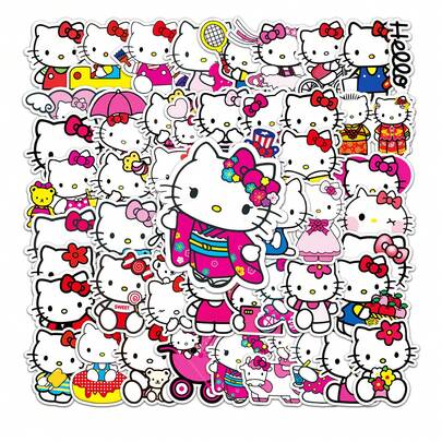 DOBBLE 100 miếng dán Kawaii chống thấm nước bằng vinyl dùng để trang trí laptop, ván trượt, bình nước, đồ tự làm.