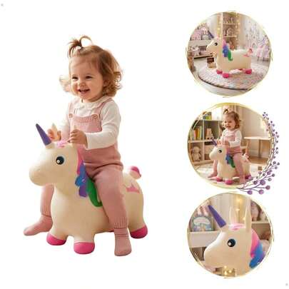 Unicórnio Upa Upa Infantil Musical Premium – Brinquedo Pula Pula Resistente