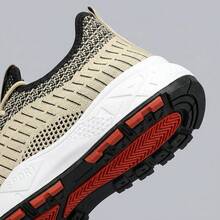 Tenis de hombre en oferta Tenis para hombre deportivos casuales de malla tejida transpirable primavera verano Zapatos para hombre cómodos con cordones suela antideslizante amortiguación suave calzado deportivo ligero moda urbana estilo para caminar gimnasio entrenamiento diario fitness running cómodos y versátiles - Caqui - Ver 7