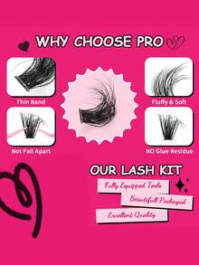 100 Cặp Mi Nối Tự Làm, Mi Nối Dày & Dày Kiểu Nga, Độ Cong C/D, Chiều Dài 8-18mm, Mi Mềm Mịn, Dụng Cụ Làm Đẹp Dễ Sử Dụng. Mi Nối, Mi Ghép, Mi Riêng Lông, Mi Giả, Mi Giả - D - Xem 4