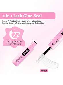 5ml Eyelash Glue, 5ml Sealant, 5ml Remover, Strong Eyelash Adhesive, Cluster Lash Glue, 2-In-1 Eyelash Glue & Sealant, Long-Lasting Cluster Lash Glue, All-Day Wear, 2-In-1 Eyelash Glue, Sealant & Remover, And Tweezers For DIY Eyelash Extension - 粉色 - 查看 8