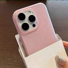 DECOPHONE 粉色哑光软触感手机壳，防震全包保护套，简约透明超薄设计，兼容 17 / 17 Pro / 17 Pro Max - 透粉 - 查看 8