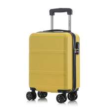 YONSLY Hard Shell Suitcase 16/20/24/28 Inches With 4 Wheels 360° Combination Lock Soft Rubber Handle Mesh Pocket Lightweight Suitcase For School - 黃色 - 查看 9