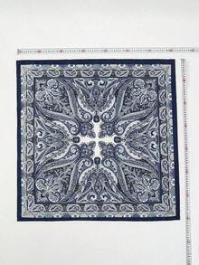 1pc Women's Paisley Printed Bandana, Silk Headscarf Elegant Headwrap For Daily Wear Skull Skeleton - 多色 16 - 查看 6