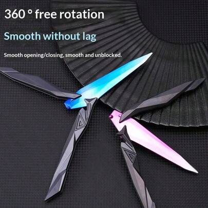 1pc New Fearless Contract Game Peripheral Folding Singularity Plastic Model, VALORANT Plastic Throwing Knife Decor, Sewing Toy, Travel Toy, Classroom Stress Relief Toy, Mini Decor, Bathroom Toy, Christmas Stationery, Stress Ball, Birthday/Christmas/Halloween Gift