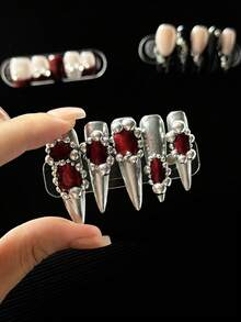 50 Tấm trưng bày móng tay giả acrylic dán sẵn, có nam châm hút, có thể tái sử dụng, dùng trong salon làm móng. - Trong sáng - Xem 3