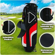 Ultra-Lite Stand Bag - 3 Lbs, 4 Way Divider Portable Club Carry Bag,-Repellent Travel With Rain Hood, Gifts Men And Women - 藏蓝色 - 查看 8
