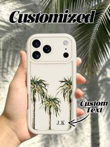 Summer Phone Case (1-Pack): Personalized Customizable With Photos Of Pets/Kids/Family/Friends/Dogs. White, Rhinestone-Strapped, Shockproof And Drop-Proof Phone Case, Compatible With IPhone 17 Pro Max/16 Pro Max/Air/15/14 Pro/13 Pro/12 Pro Max/11. Customizable With Letters, Names, Slogans, Photos, Etc. - White - View 1