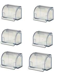 1/3/6 Pcs Razor Holder With Cover, Suitable For Shower Wall, Self-Adhesive Waterproof Bathroom Razor Holder, Toothbrush Holder, Easy Installation Without Drilling, Suitable For Couples, Brothers And Families, Cleaning - Multicolor - View 6