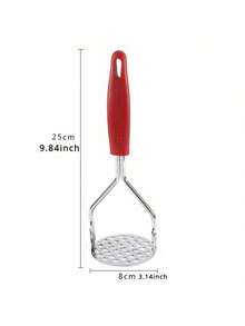 1pc Heavy Duty Potato Masher - Commercial And Household, Non Slip Handle, Stainless Steel, Easy To Clean, Suitable For Potatoes, Vegetables, And Fruits, Ideal For Home Chefs And Professional Chefs. Vegetable Masher/Harvester, Essential Kitchen Tool, Ergonomic Handle, Durable Kitchen Utensils, Home Decor, Gift For Women, Gift For Men - 彩色 - 查看 6