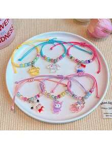 SANRIO 三丽鸥Hello Kitty Kuromi手链饰品 女孩可爱卡通手绳礼物 送给亲戚、爱人、朋友、同事的小礼物 精致 - 卡通 - 查看 8