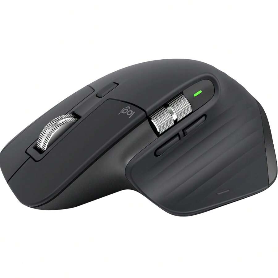 Logitech MX Master 3S Wireless Mouse With Bluetooth And USB Receiver, Ergonomic Design, Quiet Clicks, 7 Programmable Buttons Customizable Controls, 8000 DPI Precision Tracking, MagSpeed Scroll, USB-C Rechargeable, Multi-Device Connect, - 查看 1