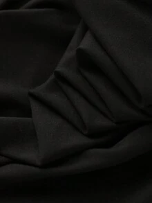 Kaos Lengan Pendek Leher Bulat Motif Angka & Huruf "67" Cyberpunk, Pakaian Anak Perempuan Musim Semi/Panas Terbaru yang Nyaman - Hitam - View 5