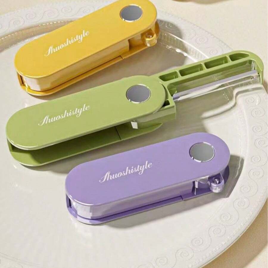 1 pieza Pelador de cocina plegable nuevo, cuchillo portátil de acero inoxidable para pelar frutas al aire libre - Multicolor - Ver 1