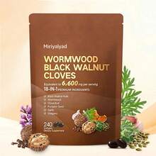 Miriyalyad VivoNu Wormwood Black Walnut Cloves Capsules - Boost Metabolism & Enhance Energy | Contains Black Walnut, Garlic, Wormwood, And More | 240 Capsules (80-Day Supply) - 3PCS - 查看 4
