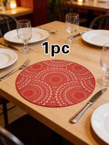 1/4/6pcs Faux Mechanical Gear PVC Gold Foil Placemats, Hotel Restaurant Decor Heat Insulation Non-Slip Table Mats, Suitable For Wedding Party, Christmas, Valentine's Day, Holiday Celebration, Picnic, Birthday Banquet Table Decoration - Multicolor - View 18